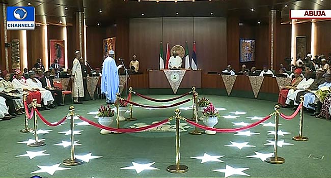 President Buhari administers Oath of Office on Ministers-designate