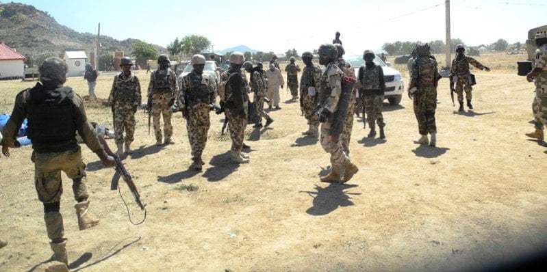 Pomp as Soldiers captured suspected kidnappers