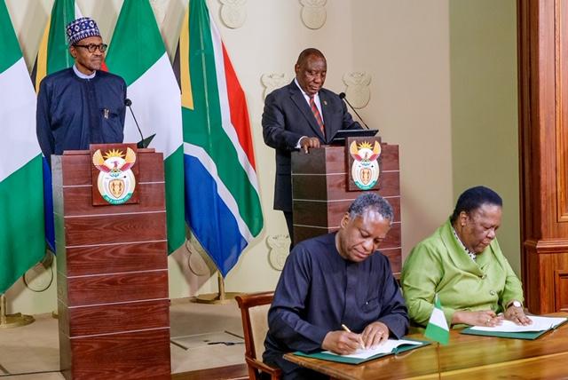 South Africa, Nigeria mend Xenophobic relations, sign 30 trade deals