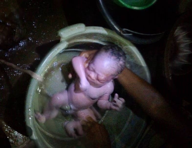 wicked! Mother dumps day-old son in public pit