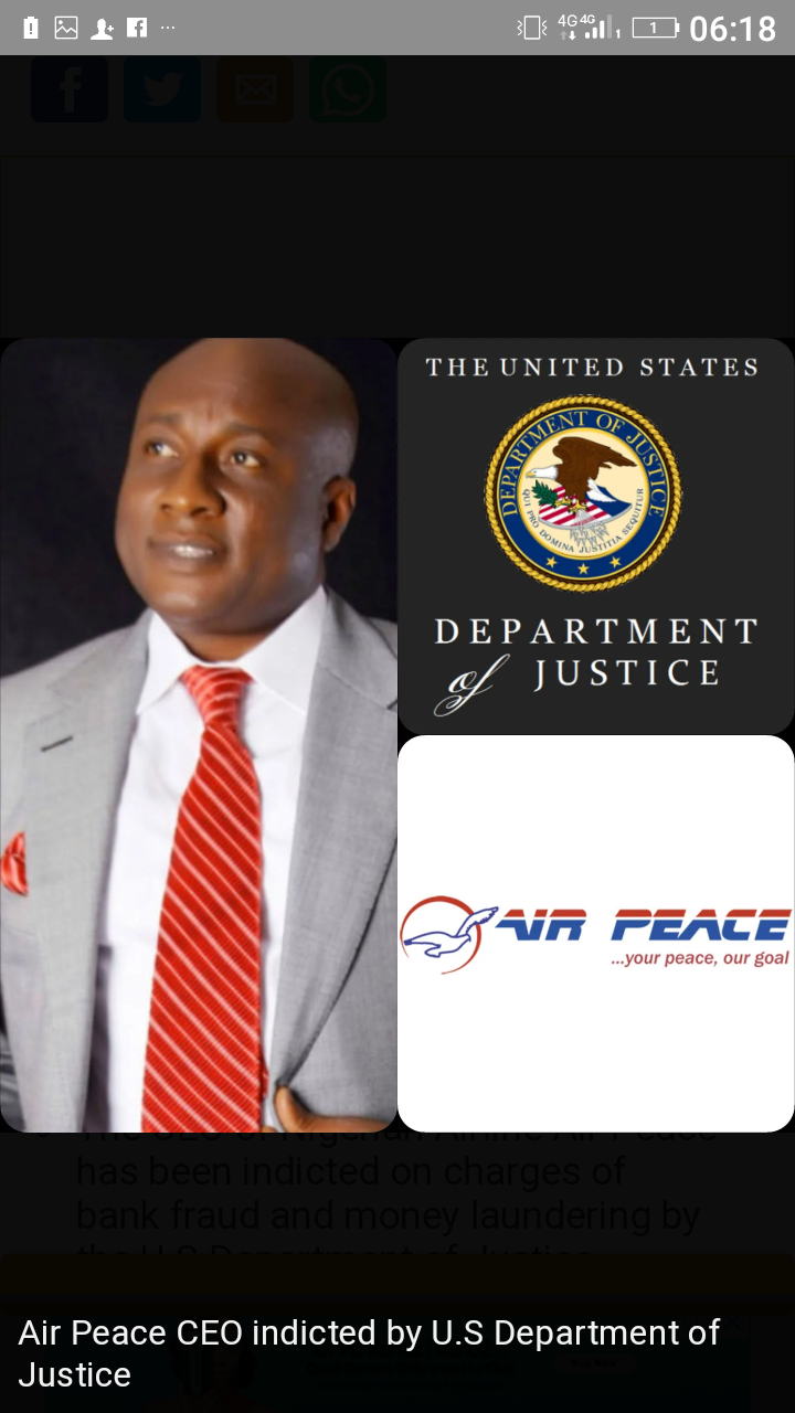 How Nigeria’s Air Peace Boss Allen Ifechukwu Onyema was indicted by U.S Department of Justice over $20 million in bank fraud and money laundering