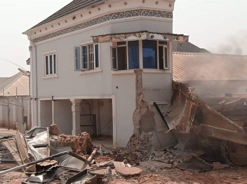 Finally, Obaseki demolishes Kabaka’s hotel