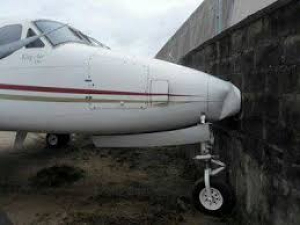 Plane Runs Into Fence At Lagos Airport
