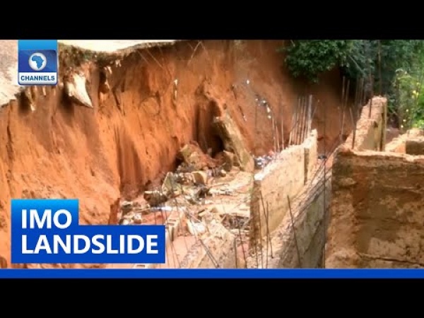 BREAKING: Over 10 Families Trapped In Imo Landslide