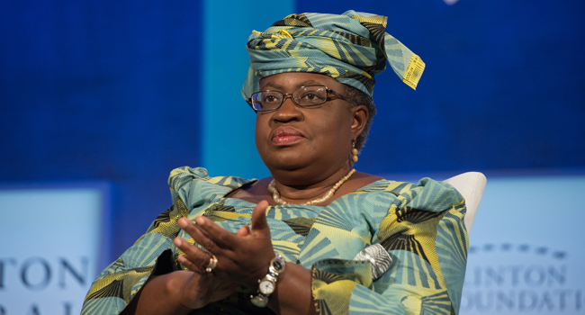 In this file photo taken on September 19, 2016 former Finance Minster of Nigeria Ngozi Okonjo-Iweala looks on during the Opening Plenary Session: “Partnering for Global Prosperity,” at the Clinton Global Initiative in New York. Bryan R. Smith / AFP