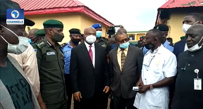 Imo Governor Receives Pledges to Rebuild Burnt Police Stations, As IGP Visits Imo