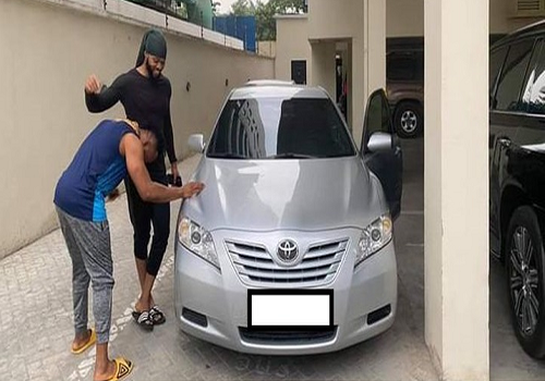Flavour Shocks Childhood Friend With Car Gift