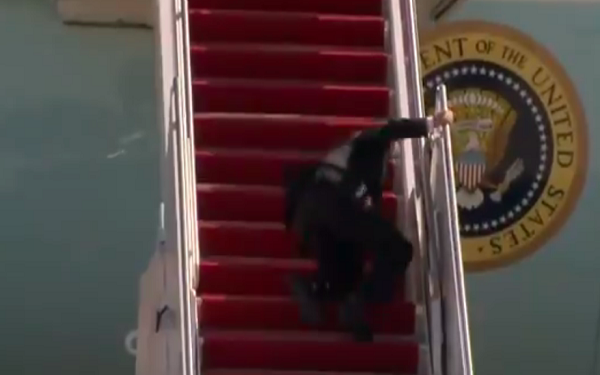 Biden Stumbles On Air Force One Stairs