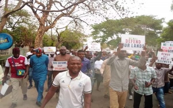 Benue youths Protest Attack On Ortom’s Convoy