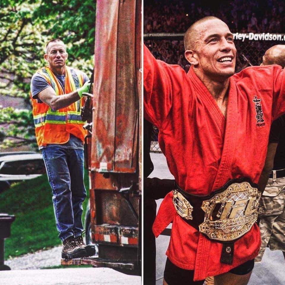 MMA Champion, GSP Was A Garbage Man