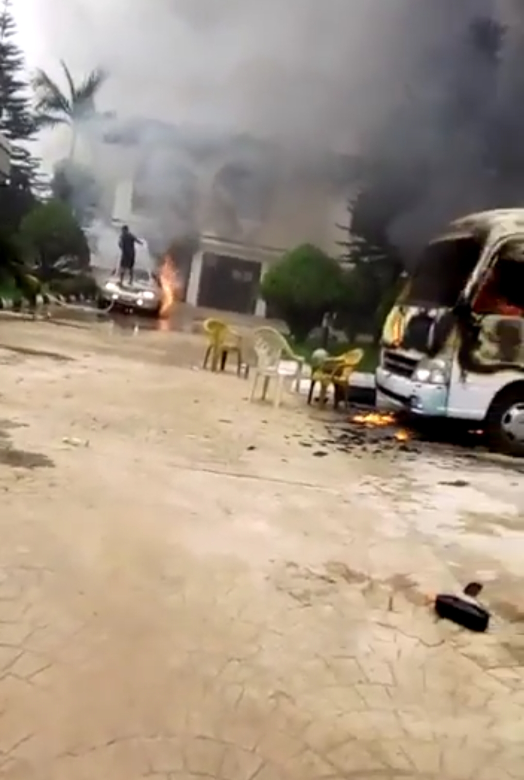 Imo Governor’s Villa Set On Fire By Unknown Assailants