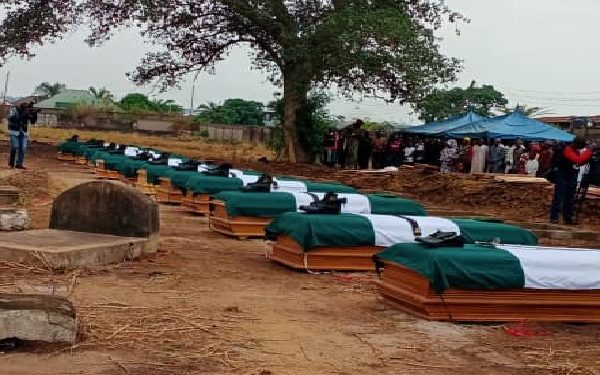 Soldiers Killed In Clash Buried Amidst Tears In Makurdi