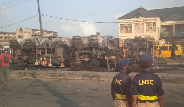 Petrol Tanker Explodes In Lagos