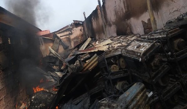 How Fire Gutted Another INEC Office In Enugu