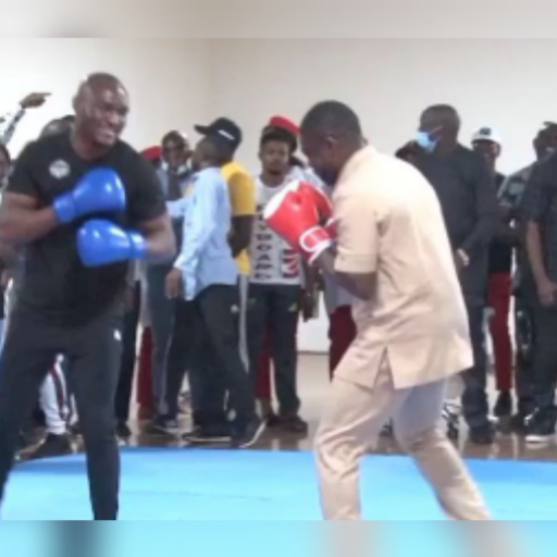 Kamaru Usman Visits Edo, Practices Boxing With Deputy Governor