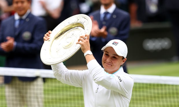 Ashleigh Barty battles past Karolina Pliskova to clinch first Wimbledon title  – The Guardian