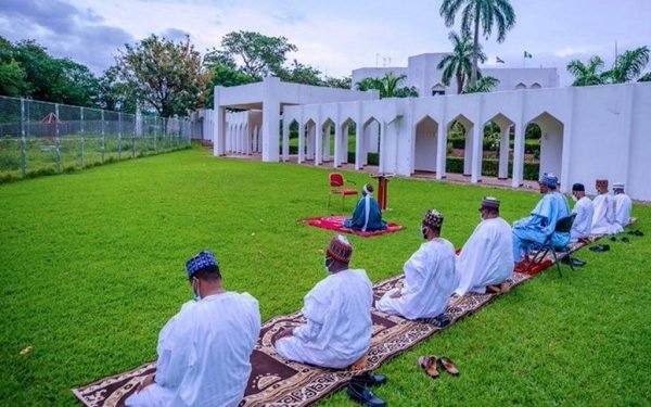 Eid-el-Kabir: Buhari, Monarch, Kinsmen Attend Sallah Prayers In Daura