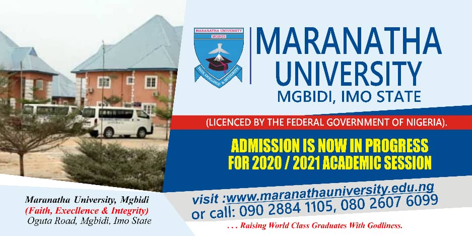Admission Into Maranatha University Is Ongoing, As Management Asks Public To Disregard Falsehood In Publications By Plaintiffs