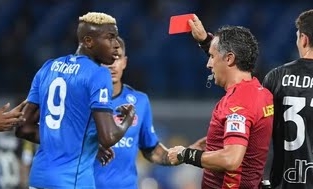 Napoli coach sends warning to Victor Osimhen after red card situation