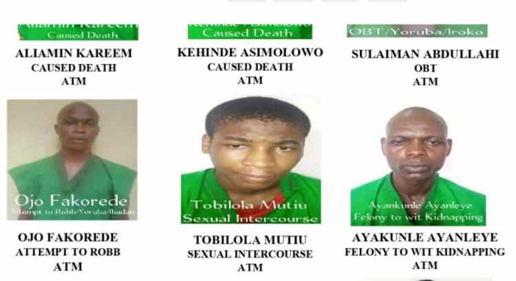 Oyo Jailbreak: Correctional Service Releases Names, Photos Of Fleeing Inmates