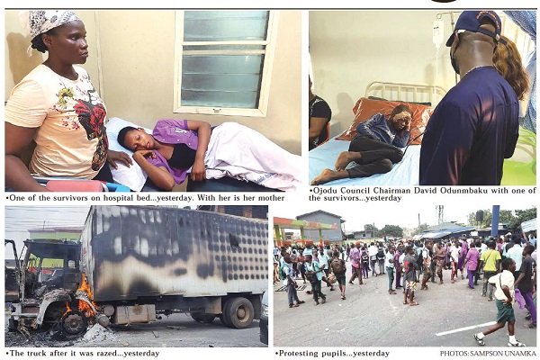 Update: Rage As Truck Run Over Pupils To Death In Lagos, 17 Feared Dead