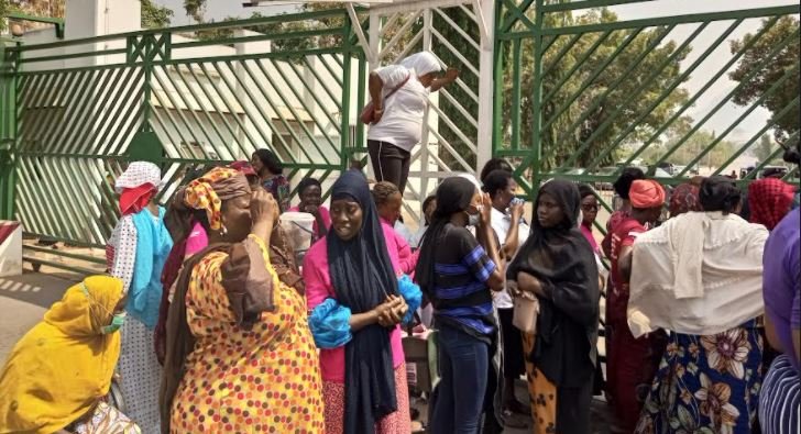 JUST IN: Women Protest At National Assembly Gate Over Rejected Bills