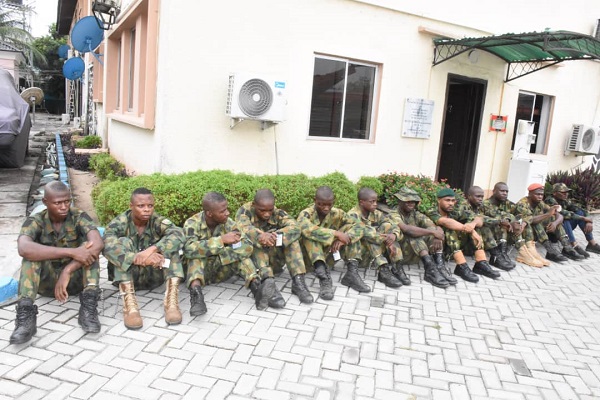 Over 12  Suspected Military Impersonators  Arrested In Lagos, Ogun States.