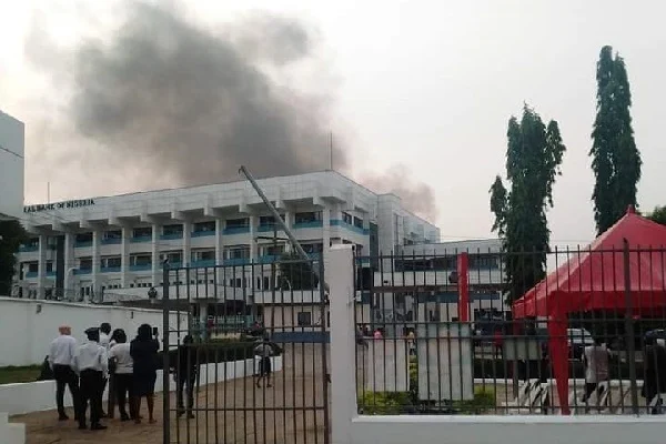 JUST IN: CBN Office In Benue State On Fire