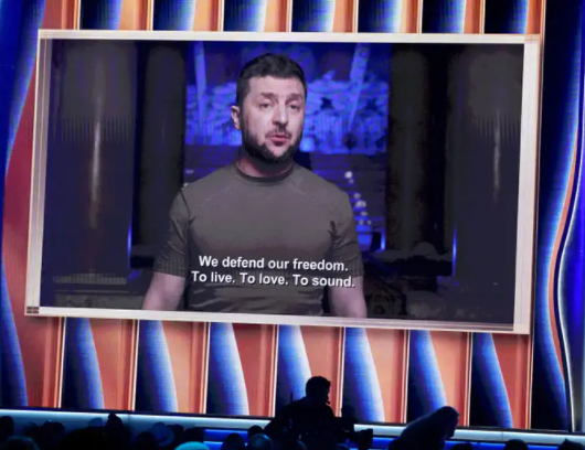 Zelenskyy Urges Audience At 2022 Grammy Award To‘Tell The Truth About The War’