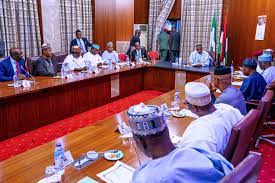 BREAKING: Buhari Currently Meeting With APC Governors In Aso Rock