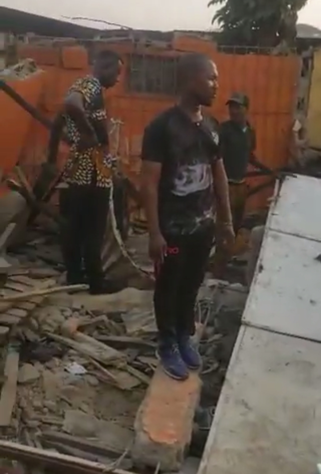 JUST IN: Police Begin Demolition Of Lagos POWA Complex 